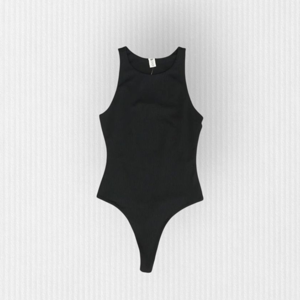 BP bodysuit Black Ribbed double lined‎ Size XXS NWT